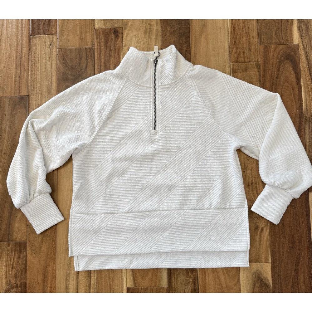 Balance Collection Quarter Zip Pullover Ivory‎ Size Small